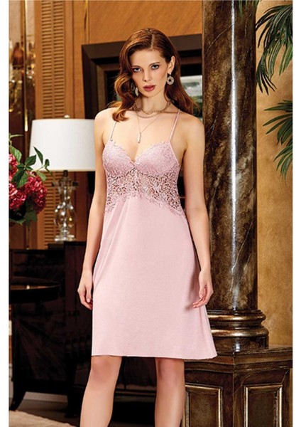 Çeyizlik Penye Dantelli Kısa Altılı Gecelik Sabahlık Takım- 561