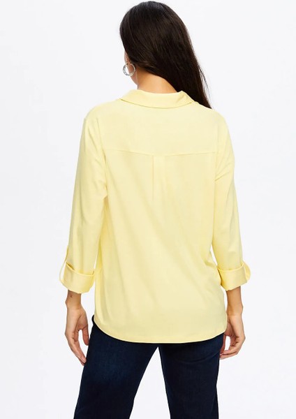 Polo Yaka Kadın Uzun Kollu T-Shirt BW26TSH004 fırsatları