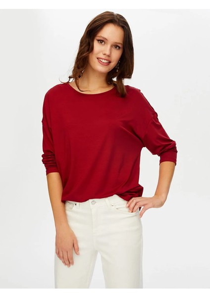 Yuvarlak Yaka Kadın Uzun Kol T-Shirt W26TSH007 fiyatları