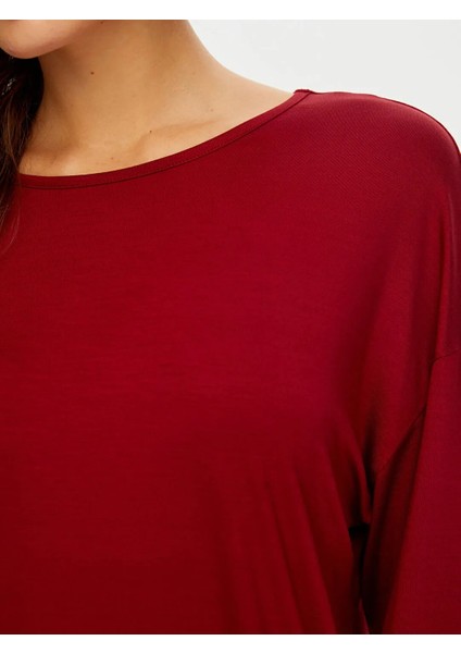 Yuvarlak Yaka Kadın Uzun Kol T-Shirt W26TSH007 indirimleri