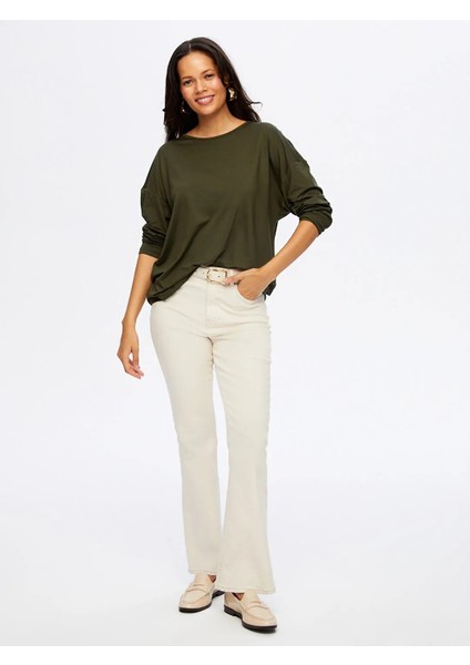 Yuvarlak Yaka Kadın Uzun Kol T-Shirt W26TSH007 fiyatları