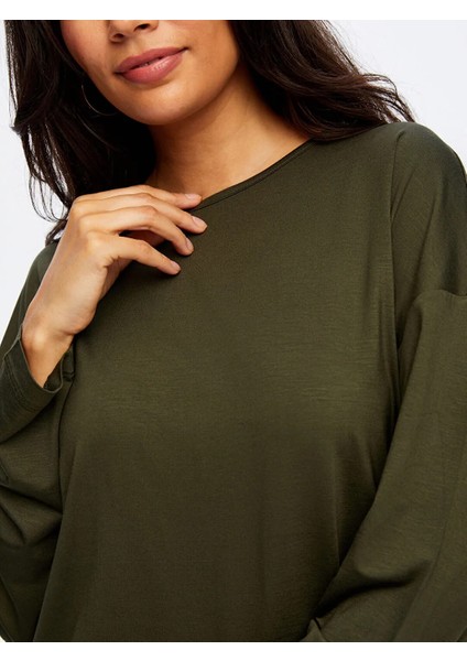 Yuvarlak Yaka Kadın Uzun Kol T-Shirt W26TSH007 indirimleri