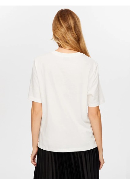 Taş Kalp Nakışlı Kadın T-Shirt W26TSH094 fırsatları