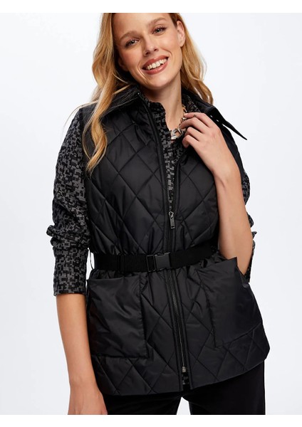 Beli Kemer Detaylı Kadın Kapitone Yelek W26KYL003 fırsatları