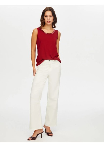 Yakası Şeritli Kadın Askılı Bluz W26ATL002 fiyatları