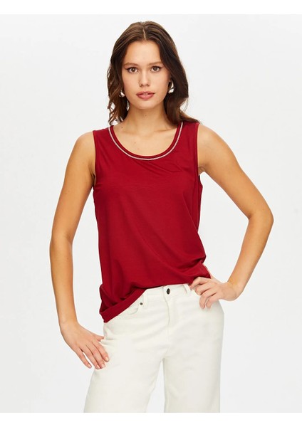 Yakası Şeritli Kadın Askılı Bluz W26ATL002 modelleri