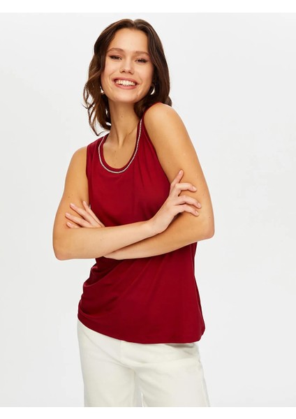 Yakası Şeritli Kadın Askılı Bluz W26ATL002 fırsatları