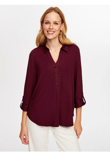 Polo Yaka Kadın Uzun Kollu T-Shirt BW26TSH004 fiyatları