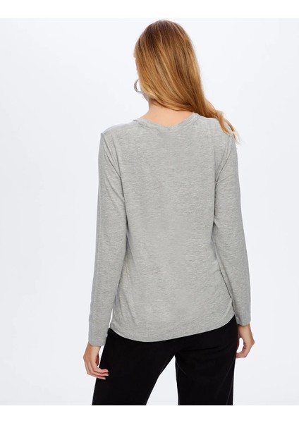Yuvarlak Yaka Kadın Uzun Kol T-Shirt BW26TSH005 fırsatları