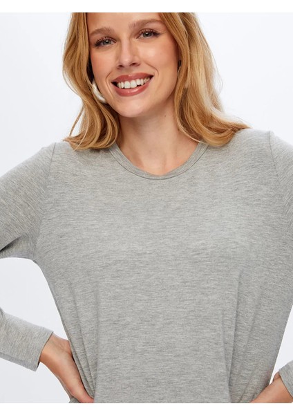 Yuvarlak Yaka Kadın Uzun Kol T-Shirt BW26TSH005 indirimleri