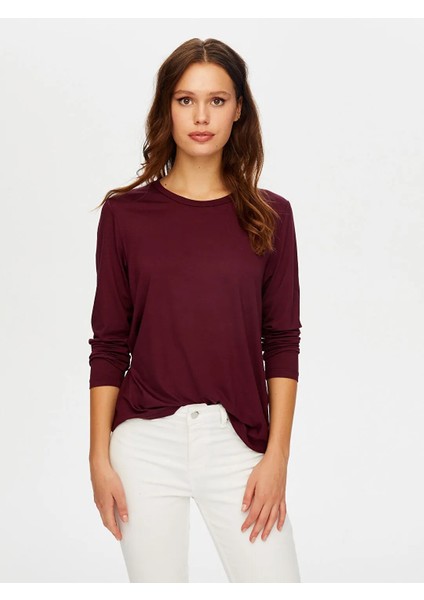 Yuvarlak Yaka Kadın Uzun Kol T-Shirt BW26TSH005 fiyatları