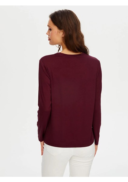 Yuvarlak Yaka Kadın Uzun Kol T-Shirt BW26TSH005 fırsatları