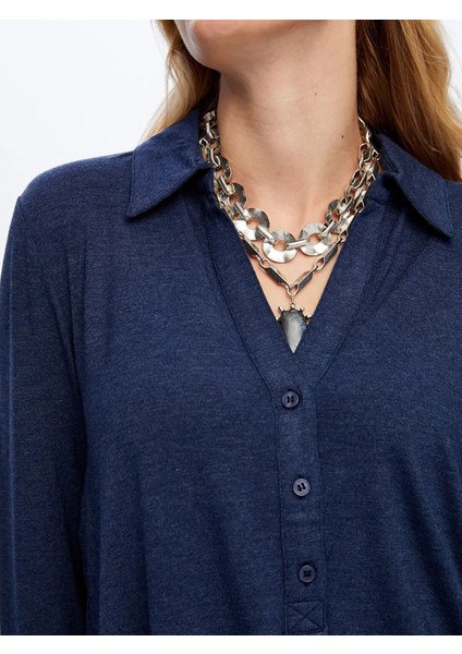 Polo Yaka Kadın Uzun Kollu T-Shirt BW26TSH004 indirimleri