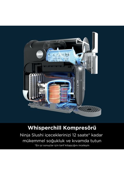 Slushi Dondurulmuş Içecek Üreticisi, Dondurulmuş Kokteyller, Frappe, Milkshake Ve Dondurulmuş Meyve Suyu Hazırlayın, Buz Veya Hazırlık Gerekmez, 1,9l Kapasite,