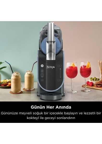 Slushi Dondurulmuş Içecek Üreticisi, Dondurulmuş Kokteyller, Frappe, Milkshake Ve Dondurulmuş Meyve Suyu Hazırlayın, Buz Veya Hazırlık Gerekmez, 1,9l Kapasite,