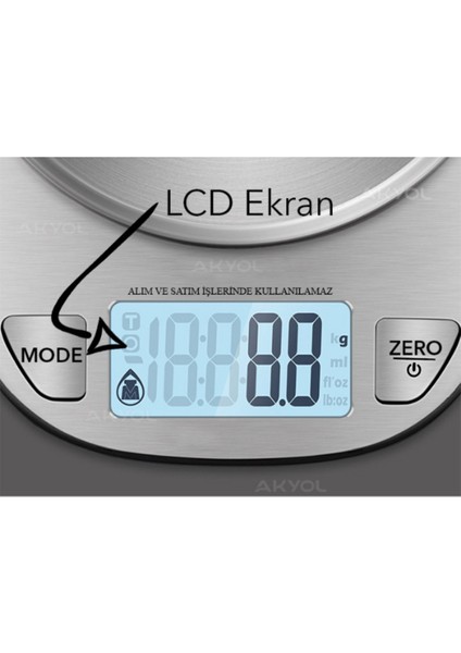 Dijital Çok Amaçlı Mutfak Terazisi, 5kg Sıvı ve Katı Ölçüm, Hassas ve Güvenilir modelleri