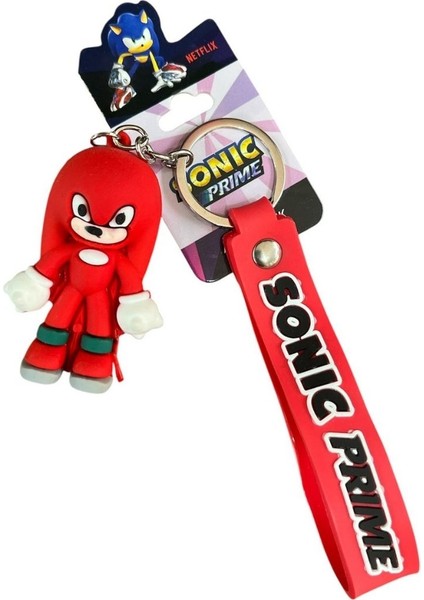 Sasta Lisanslı Silikon Anahtarlık 582648-KIRMIZI Sonic
