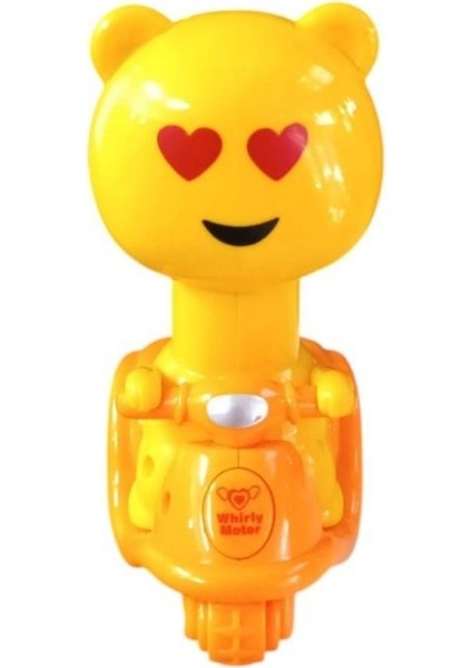 Can Ali Toys Sarı Emoji Kafalı Bas Git Motor CNL-5555-TURUNCU