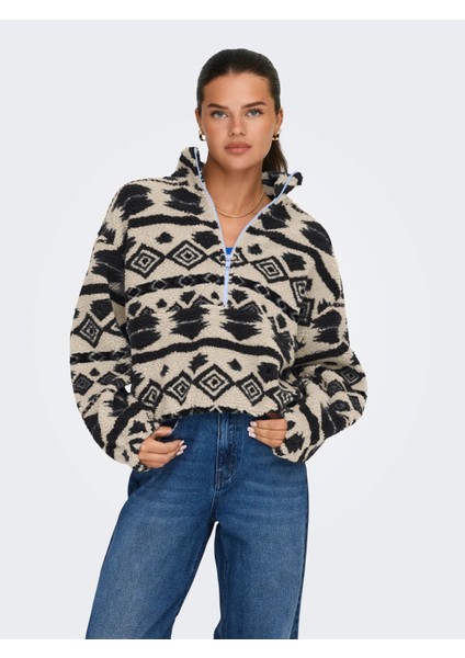 Onljanne Life Aztec Teddy Kadın Sweatshirt 15267415