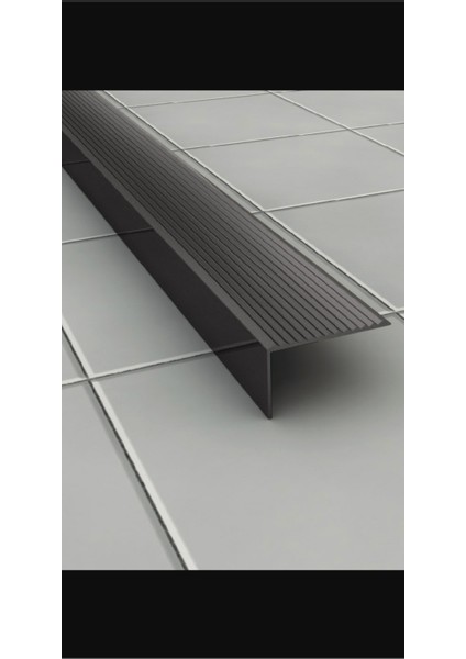 L Model Metal Merdiven Basamak Profili Çıtası Köşebent Bitim Profil Siyah 4CM*2CM*1,35M