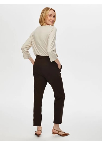 Önü Dikişli Slim Fit Örme Kadın Pantolon 00089 fırsatları