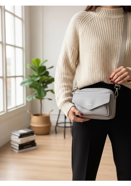 Gerçek Deri Küçük Kare Crossbody Çanta