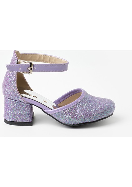 Lila Simli Topuklu Kız Çocuk Ayakkabı indirimleri