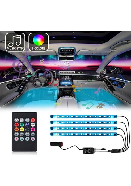 USB Ayak Altı Sese ve Müziğe Duyarlı Kumandalı LED