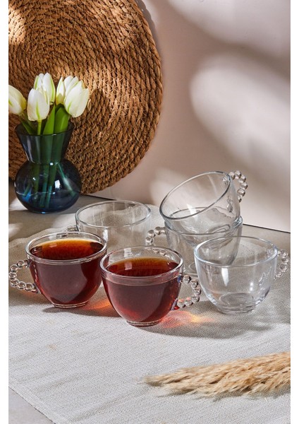 Boncukbağı 6'lı 200ml Cam Çay Fincanı- 14872