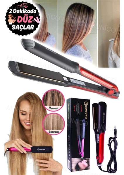 Hızlı Isınan Saç Düzleştirici, 4 Isı Ayarı, 220°C, Şık Siyah Renk indirimleri