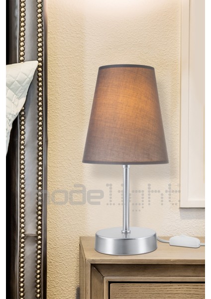 Gri Sarkıt-Abajur Seti, Salon, Yatak, Çocuk ve Oturma Odası Için Şık Aydınlatma.