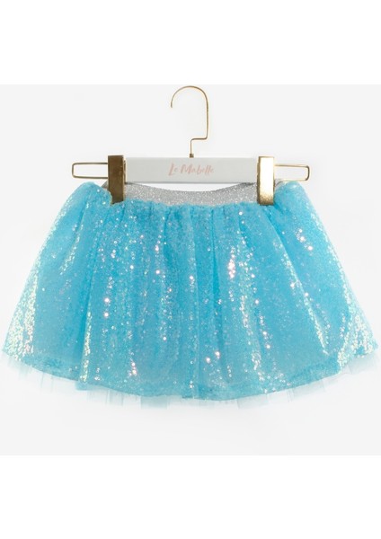 Mavi Üzeri Pullu Kız Çocuk Etek - Gracie