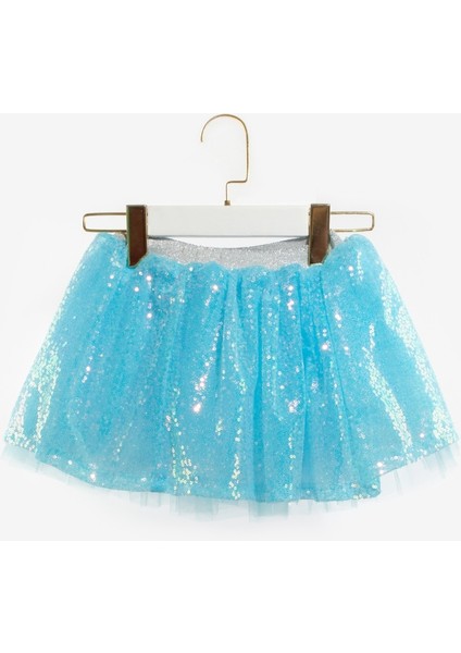 Mavi Üzeri Pullu Kız Çocuk Etek - Gracie