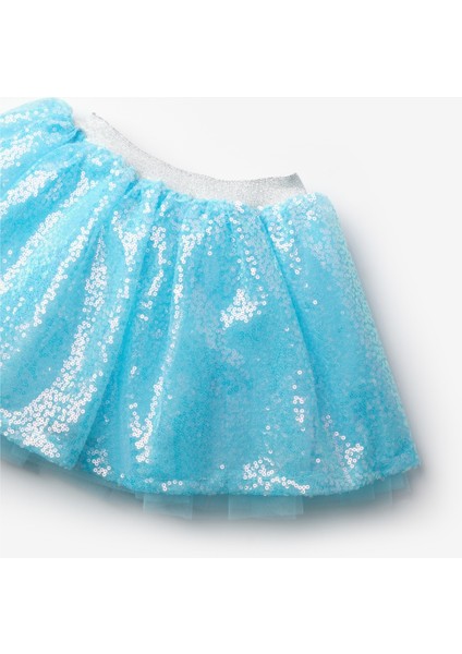 Mavi Üzeri Pullu Kız Çocuk Etek - Gracie