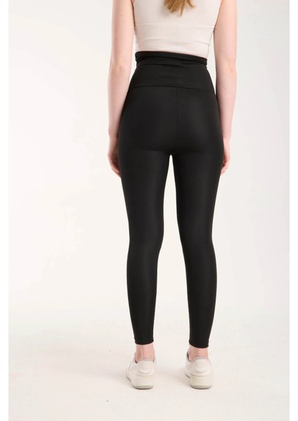 Ayarlanabilir Yüksek Bel Siyah Toparlayıcı Hamile Taytı indirimleri