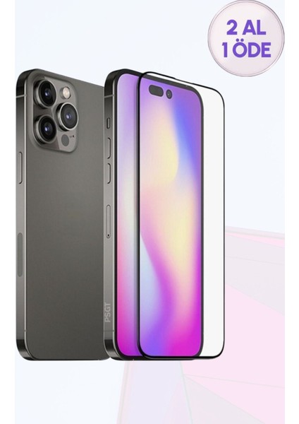 Apple iPhone Uyumlu Tam Kapatan Tamperli Cam Ekran Koruyucu Kırılmaz Cam