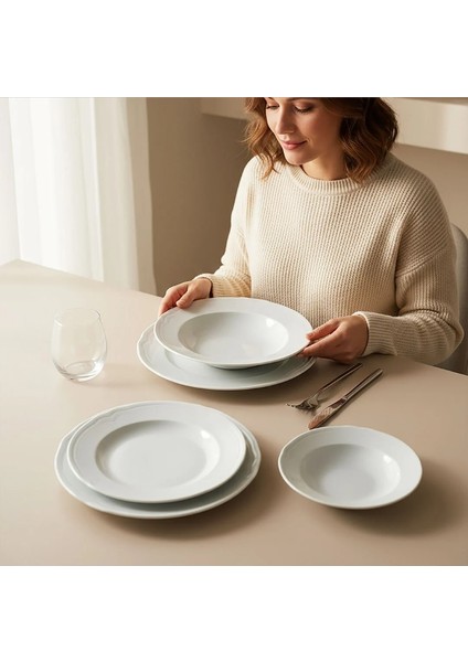 Venedik Serisi 24 Parça Şık ve Dayanıklı Porselen Yemek Takımı – Günlük ve Özel Kullanım İçin indirimleri