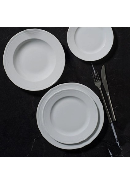 Venedik Serisi 24 Parça Şık ve Dayanıklı Porselen Yemek Takımı – Günlük ve Özel Kullanım İçin