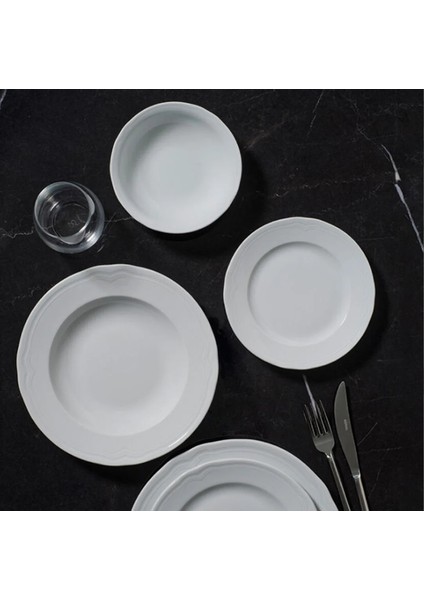 Venedik Serisi 24 Parça Şık ve Dayanıklı Porselen Yemek Takımı – Günlük ve Özel Kullanım İçin