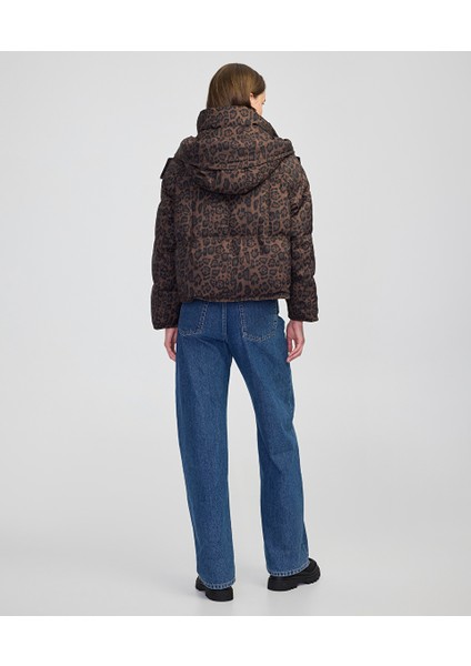 Leopar Desen Şişme Mont IW6250012095074 fırsatları