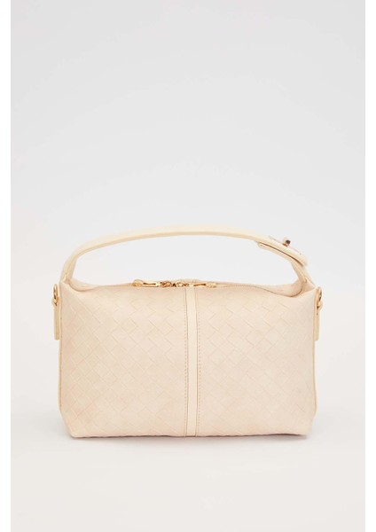 Krem Örgü Dokulu El Çantası fırsatları