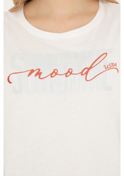 Kadın Ekru Tişört 50282894-VR019