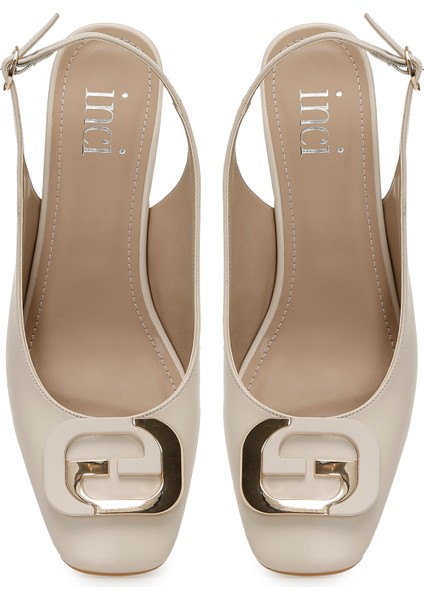 INCI LIZ 5FX Krem Kadın Topuklu Ayakkabı