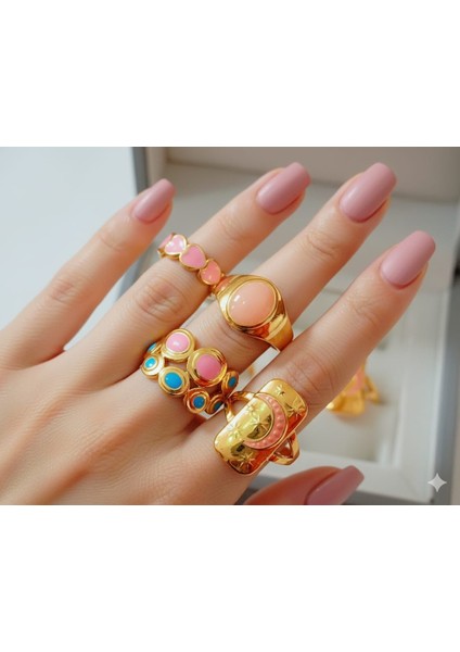 Yüzük Seti Pembe 4’lü