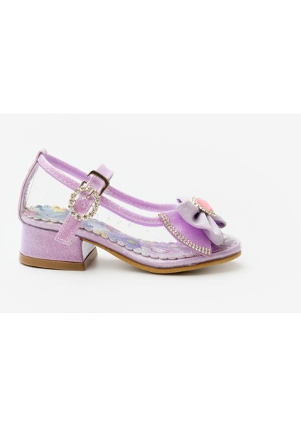 Lila Fiyonklu Şeffaf Kız Çocuk Ayakkabı indirimleri