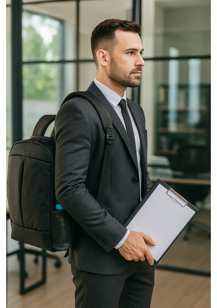 Notebook Laptop Dizüstü Bilgisayar Sırt Çantası 16" Inç - 602 Siyah