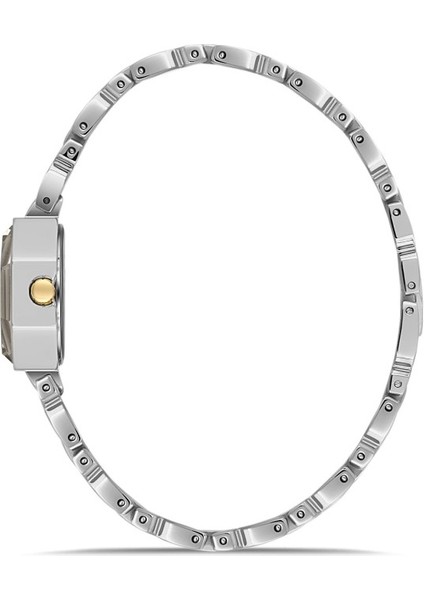DK.1.AG1420.04 Taşlı Tasarım Çelik Kordon Çelik Kasa 5 Atm Suya Dayanıklı Metalik-Altın Renk Kadın Kol Saati fiyatları