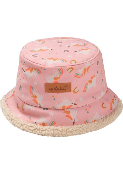 Unicorn Teddy Bucket Şapka - Somon