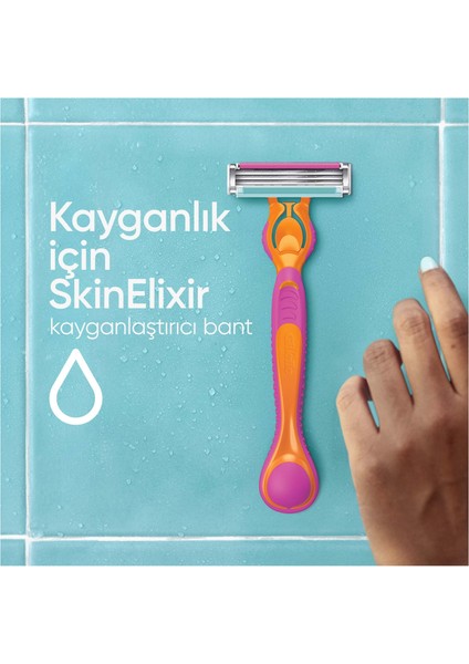 Gillette Simply Venus 3 Tıraş Makinesi + 3 Yedek Tıraş Bıçağı