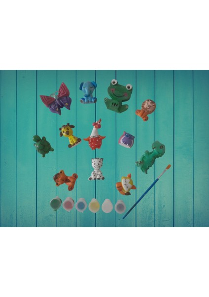 Alçı Boyama Seti Hayvanlar Alemi Magnetlik Seri